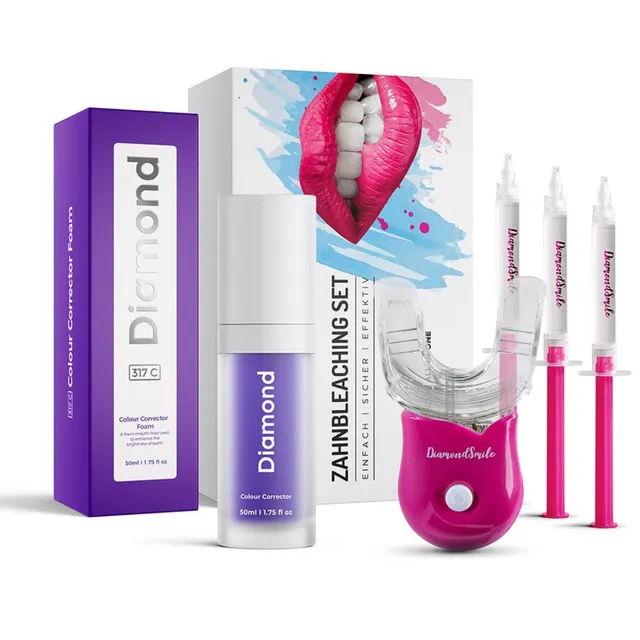 DiamondSmile Power+ Zahnbleaching Set mit Farbkorrektur Serum