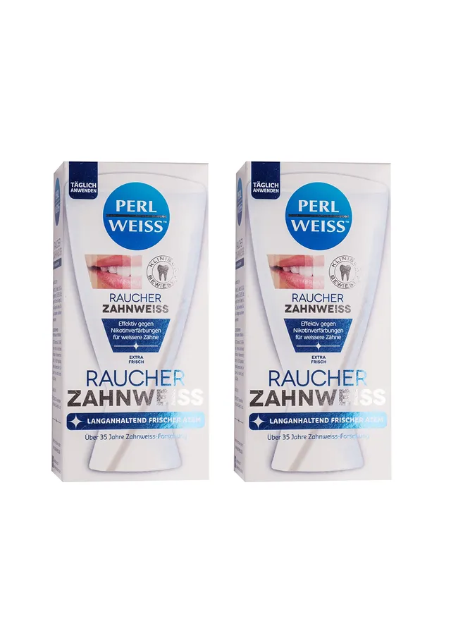 PERLWEISS Raucher-Zahnweiss Gel 2x 50ml Doppelpack