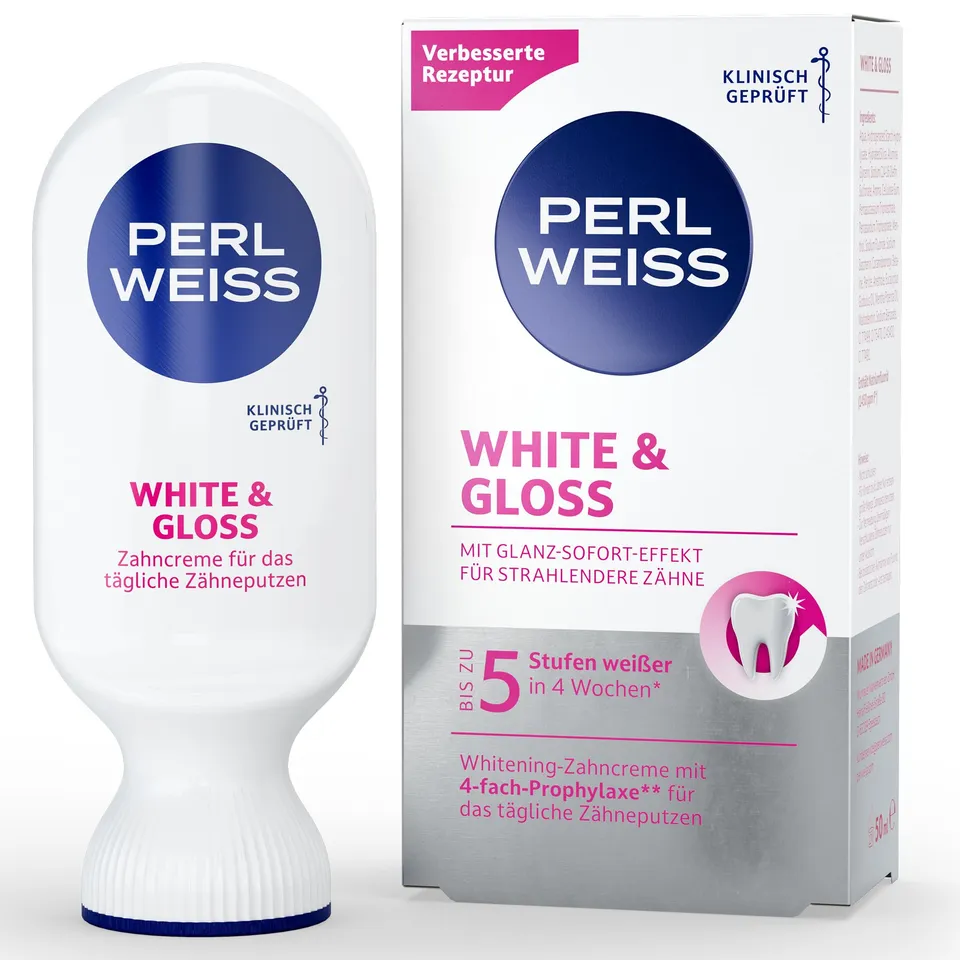 perlweiss-white-gloss-zahncreme-bis-zu-5-stufen-wei-er-in-4-wochen image 1