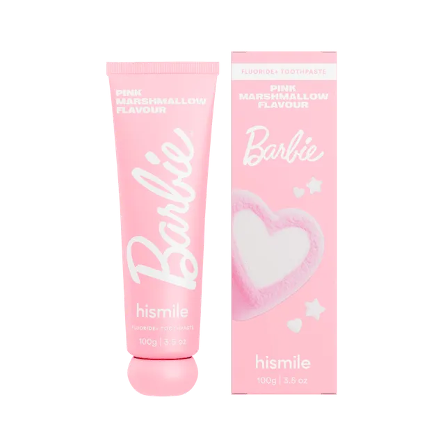 hismile-zahnpasta-barbie-pink-marshmallow-fluoride-formel image 1