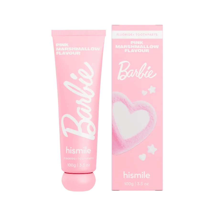 hismile-zahnpasta-barbie-pink-marshmallow-fluoride-formel image 1