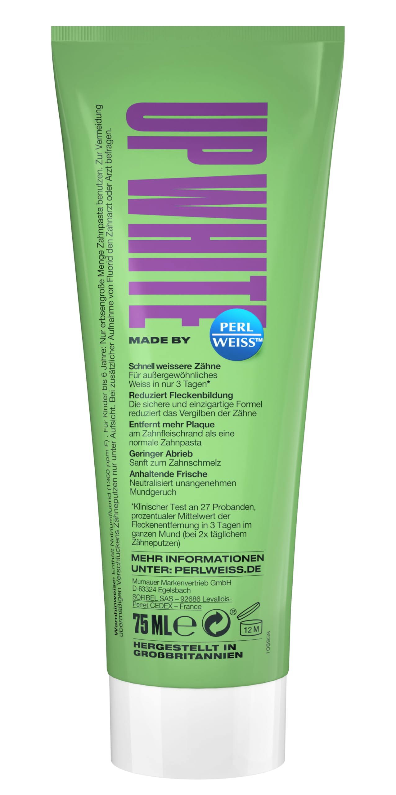 perlweiss-up-white-advanced-whitening-zahncreme-mit-us-baking-soda-75-ml image 2