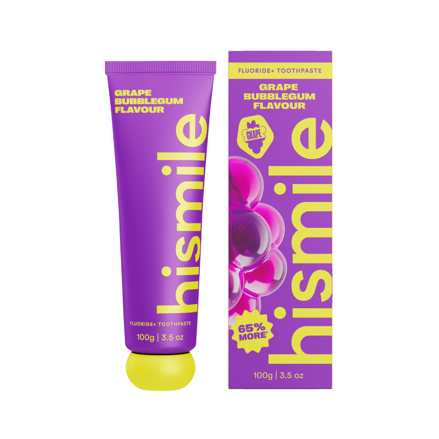 hismile-grape-bubblegum-zahnpasta-fluorid-kaugummi-edition image 1