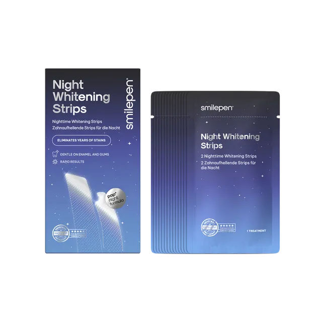 Smilepen Night Whitening Strips – Zahnaufhellungsstreifen für die Nacht, 10x2 Strips