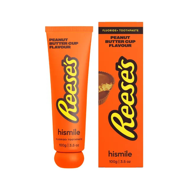 hismile-reese-s-peanut-butter-cup-zahnpasta-fluorid-schoko-erdnuss-edition image 1