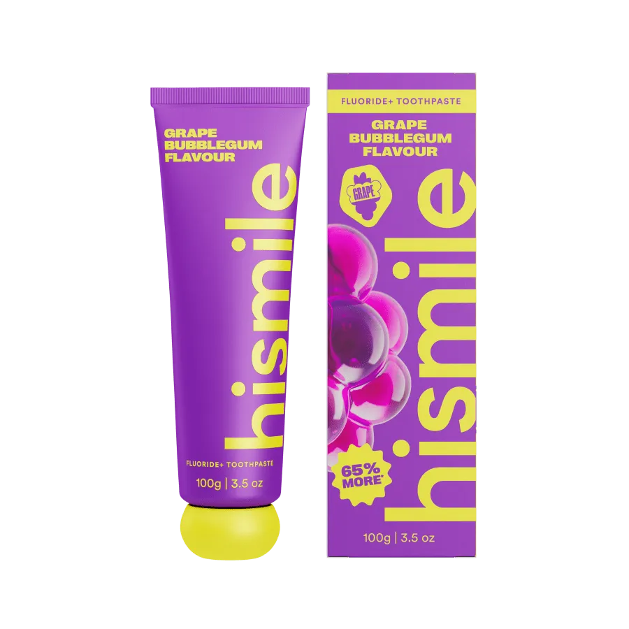 hismile-grape-bubblegum-zahnpasta-fluorid-kaugummi-edition image 1