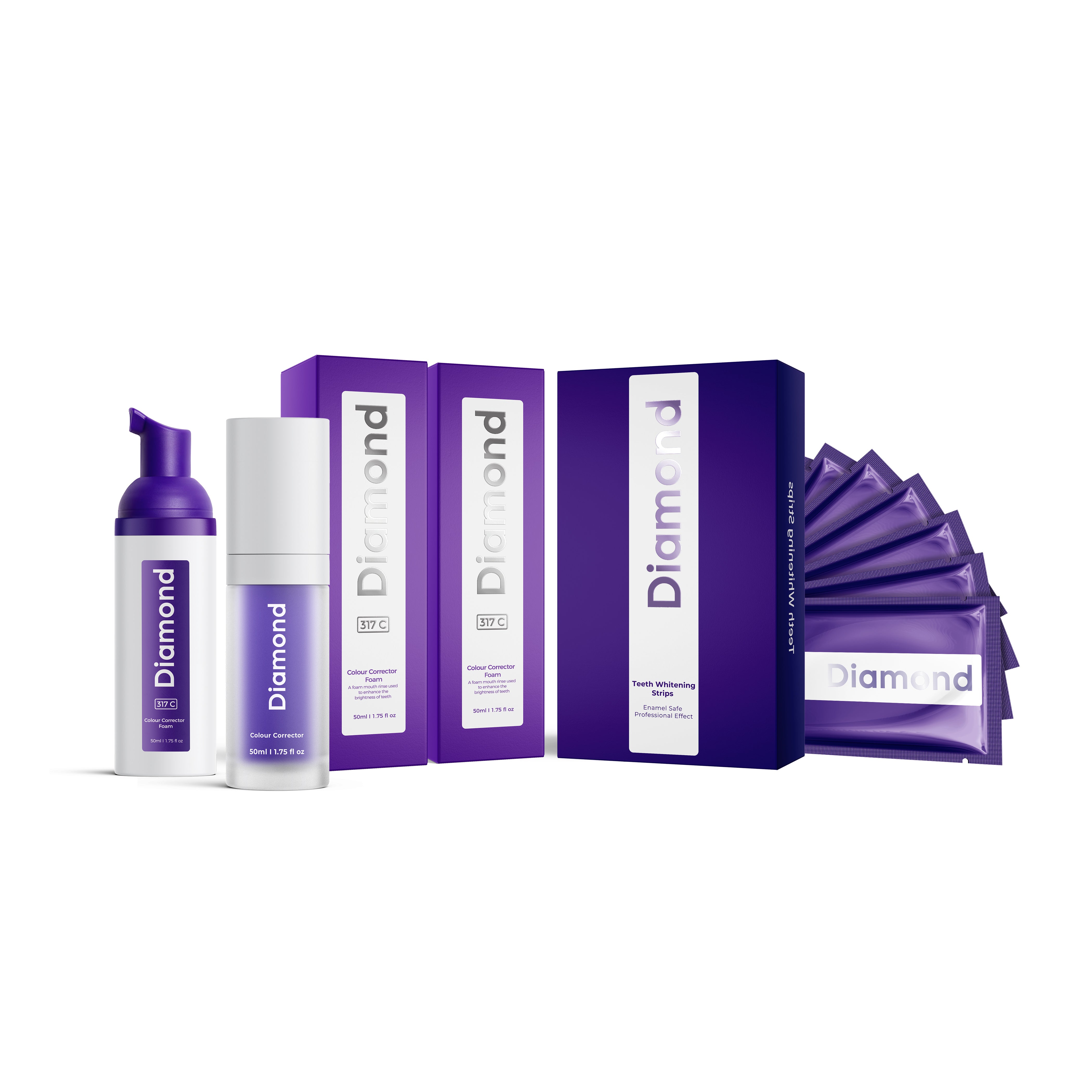 diamondsmile-maximum-zahnbleaching-bundle-komplett-set-mit-farbkorrektur-serum image 1